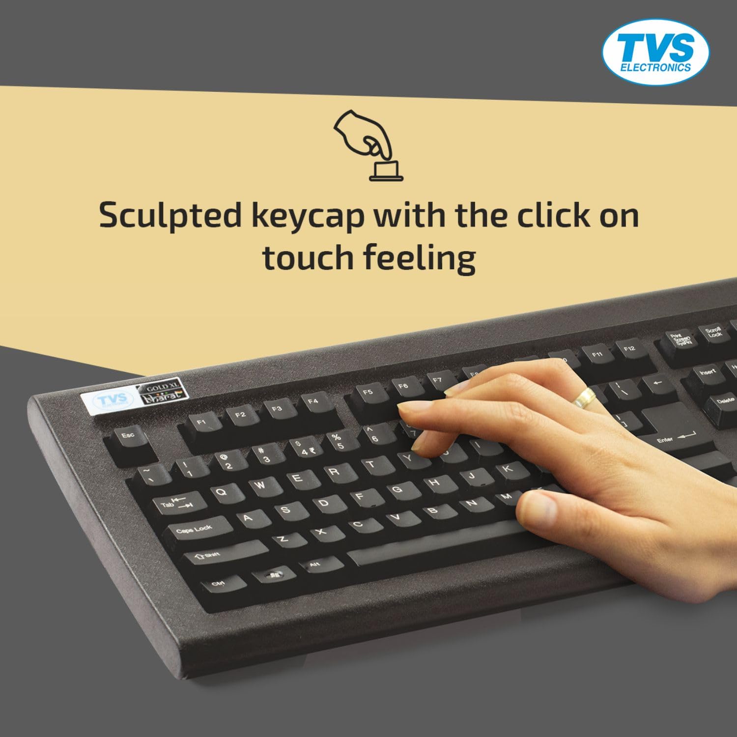 TVS ELECTRONICS Gold XL USB Mechanical Wired Keyboard - Image 4