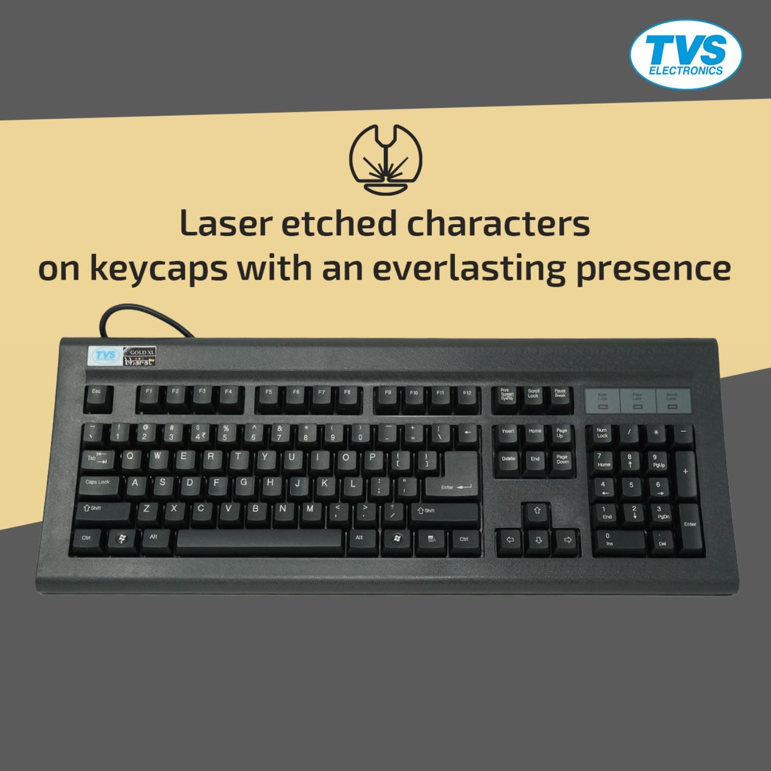 TVS ELECTRONICS Gold XL USB Mechanical Wired Keyboard