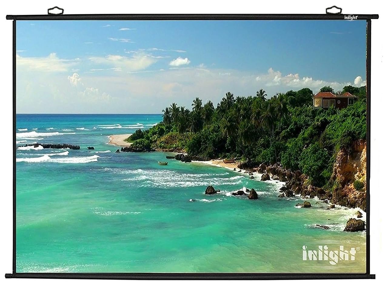 Map Type Projector Screen, 6 W x 4 H