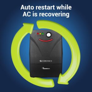 ZEBRONICS MLS755 Line Interactive UPS System, 600VA / 360W