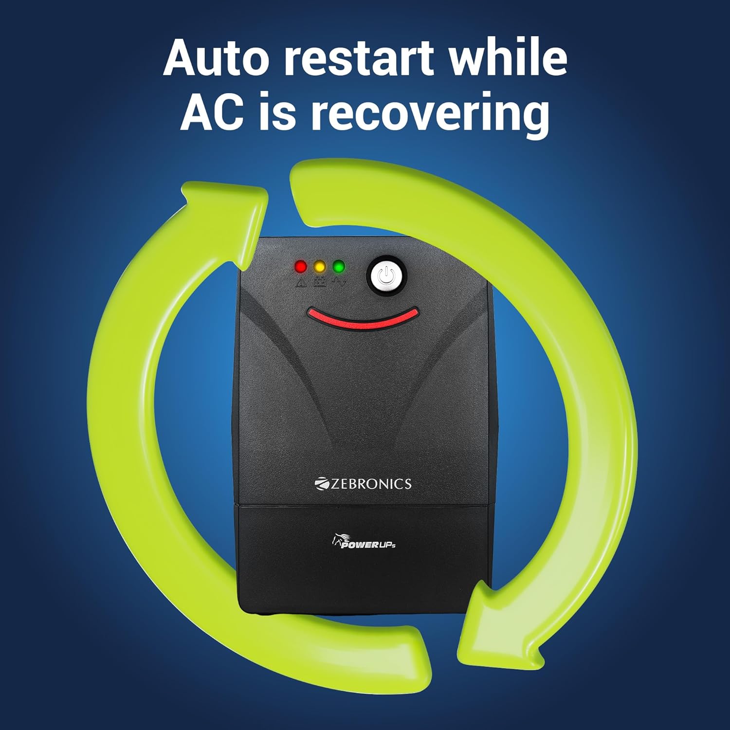 ZEBRONICS MLS755 Line Interactive UPS System, 600VA / 360W