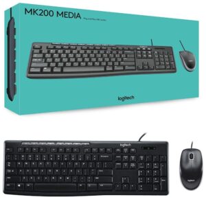 Logitech Media Combo MK200 Full-Size Keyboard and High-Definition Optical Mouse